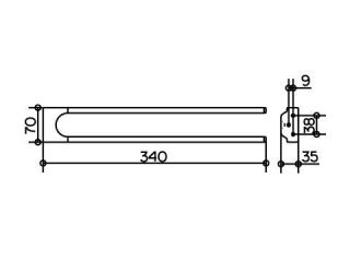 Полотенцедержатель Keuco Collection Moll 12719010000 хром